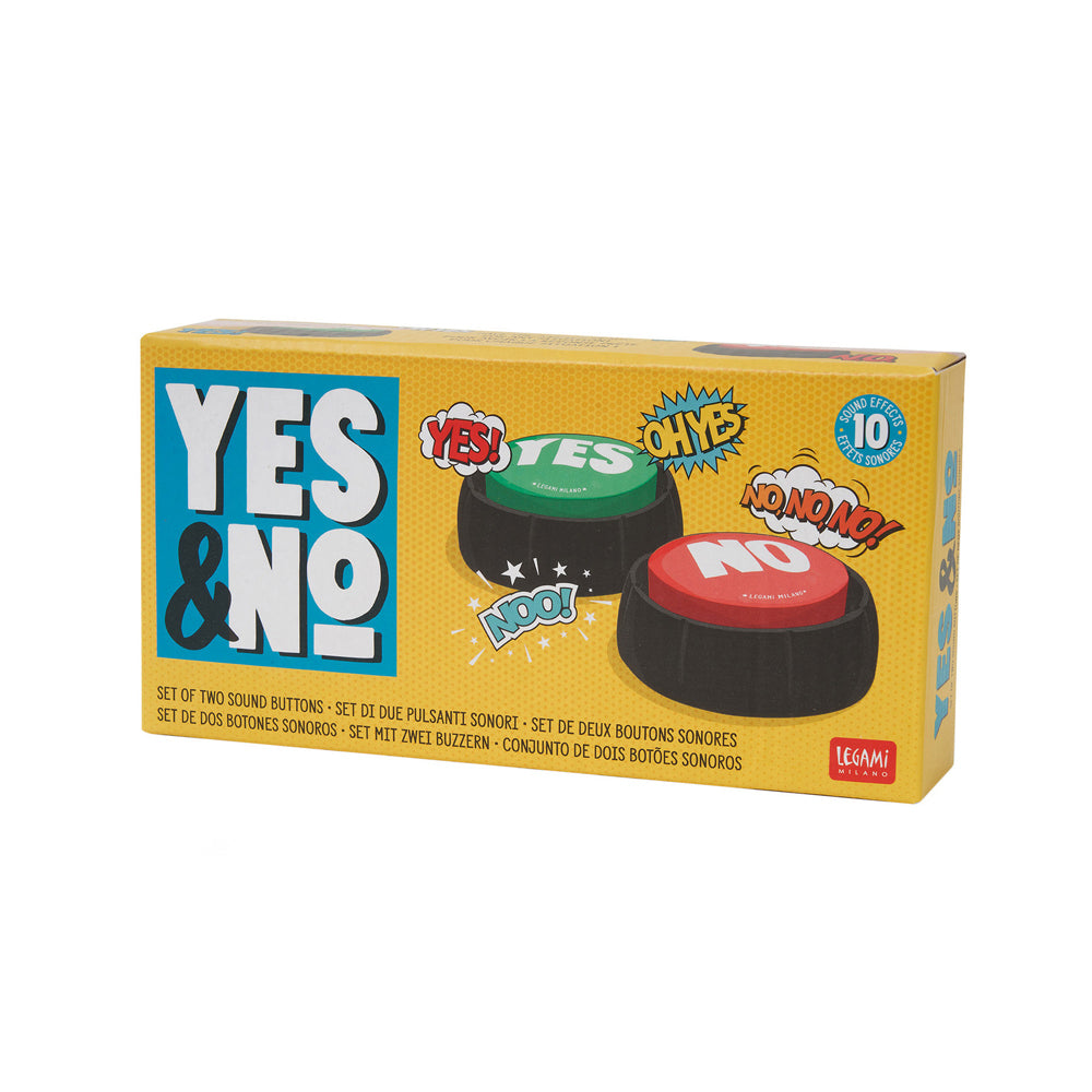 Legami Yes & No Sound Buttons Kids/Children Fun Party Activity Game Toy (2 Pieces) — image 2