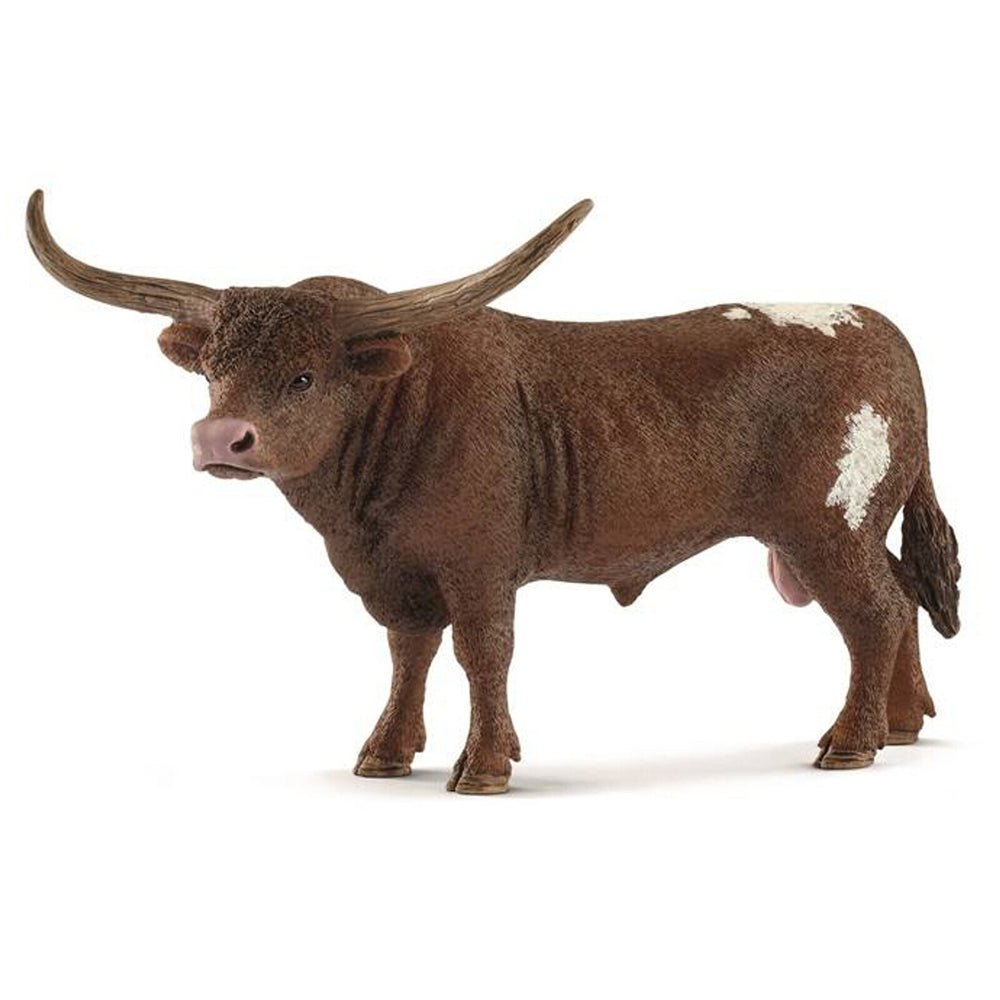Schleich 5.5'' Texas Longhorn Bull Animal Action Figure Kids/Children Toy 3-8y
