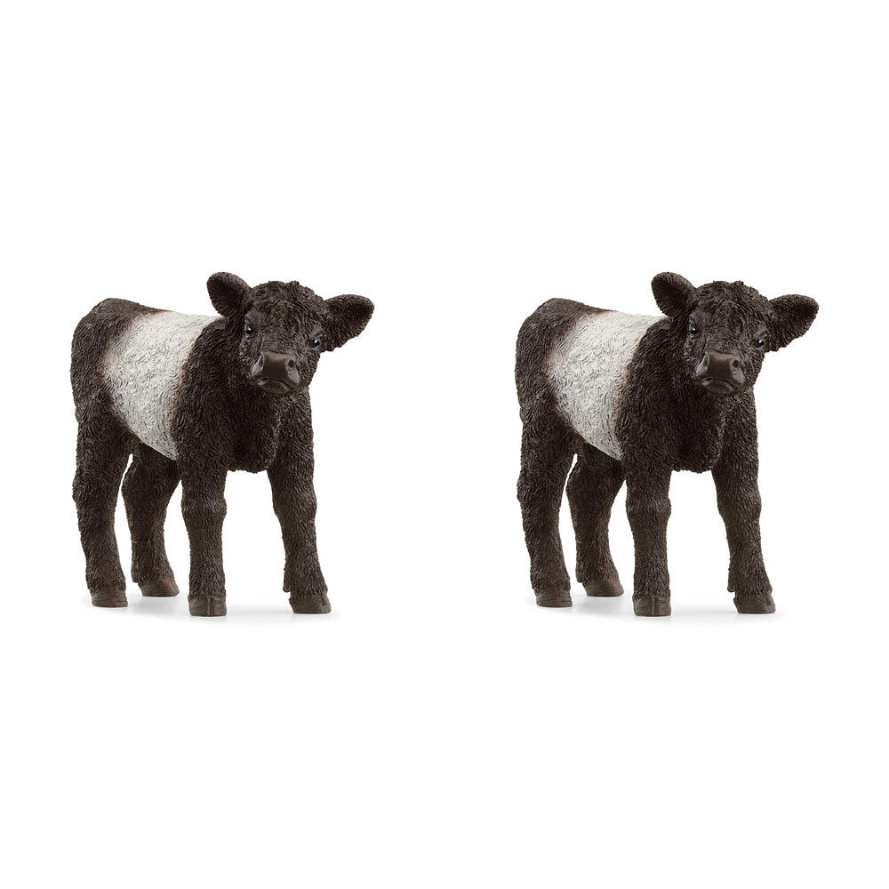 Schleich Kids/Childrens Toy Play Action Replica Figurine Galloway Calf 3y+ (2 Pack)