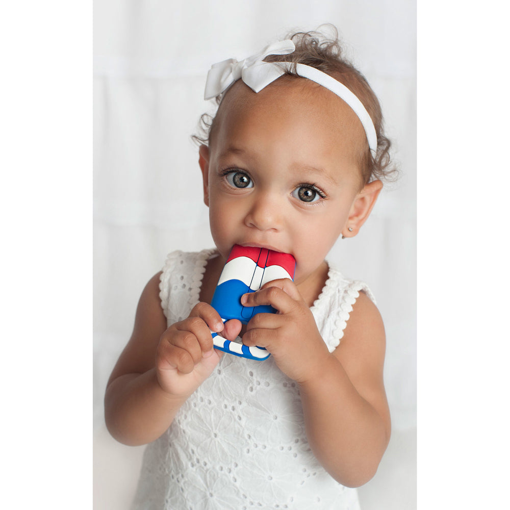 Silli Chews Red Popsicle Soft Silicone Teether Baby/Infant Sensory Chew Toy 3m+ — image 4