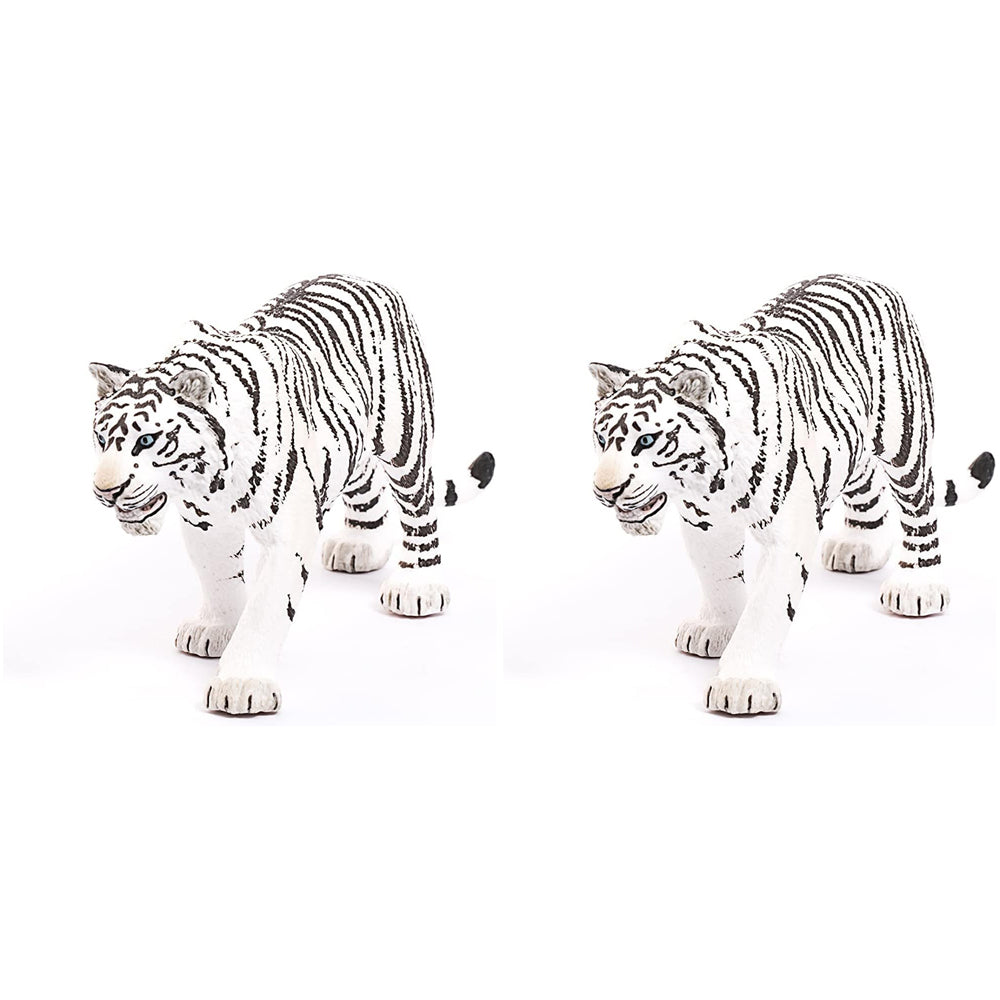 Schleich 7.1'' White Tiger Wildlife Animal Action Figure Kids/Child Toy 3-8y (2 Pack)