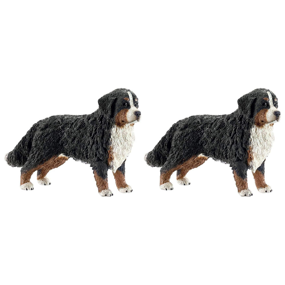 Schleich Kids/Childrens Toy Figurine Bernese Mountain Dog Female Animal 3y+ (2 Pack)
