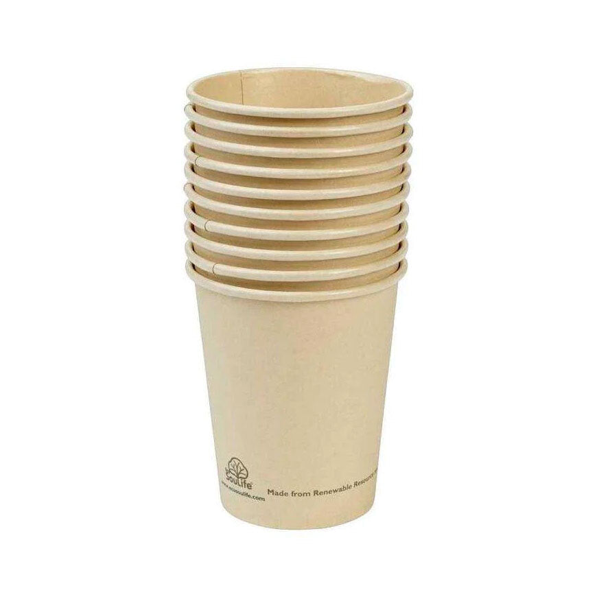 Eco Soulife Disposable/Compostable Bamboo 236ml Pulp Cup (10 Pieces) — image 2