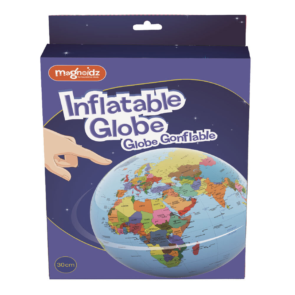 Magnoidz Inflatable Globe 21cm World Map Earth Educational Geography Children — image 2