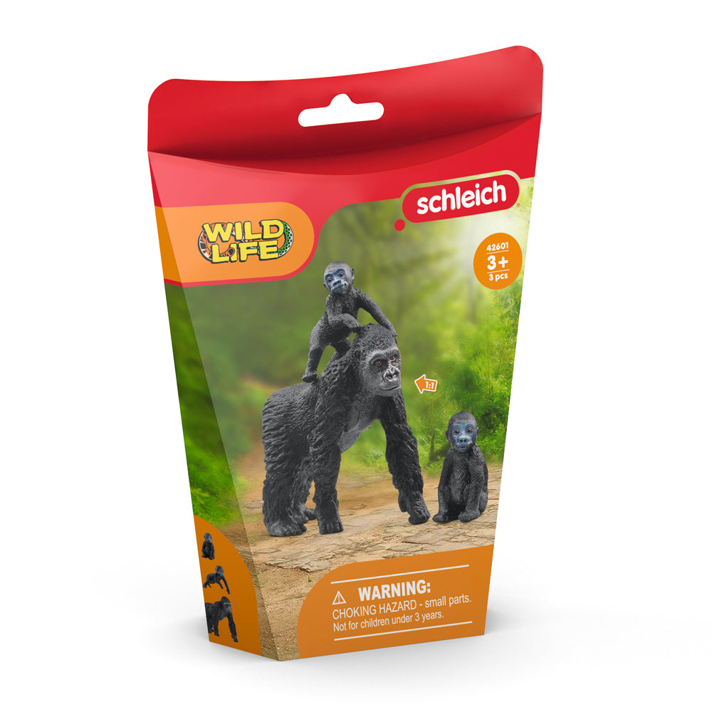 Schleich Kids/Childrens Toy Play Action Replica Figurine Gorilla Family 3y+