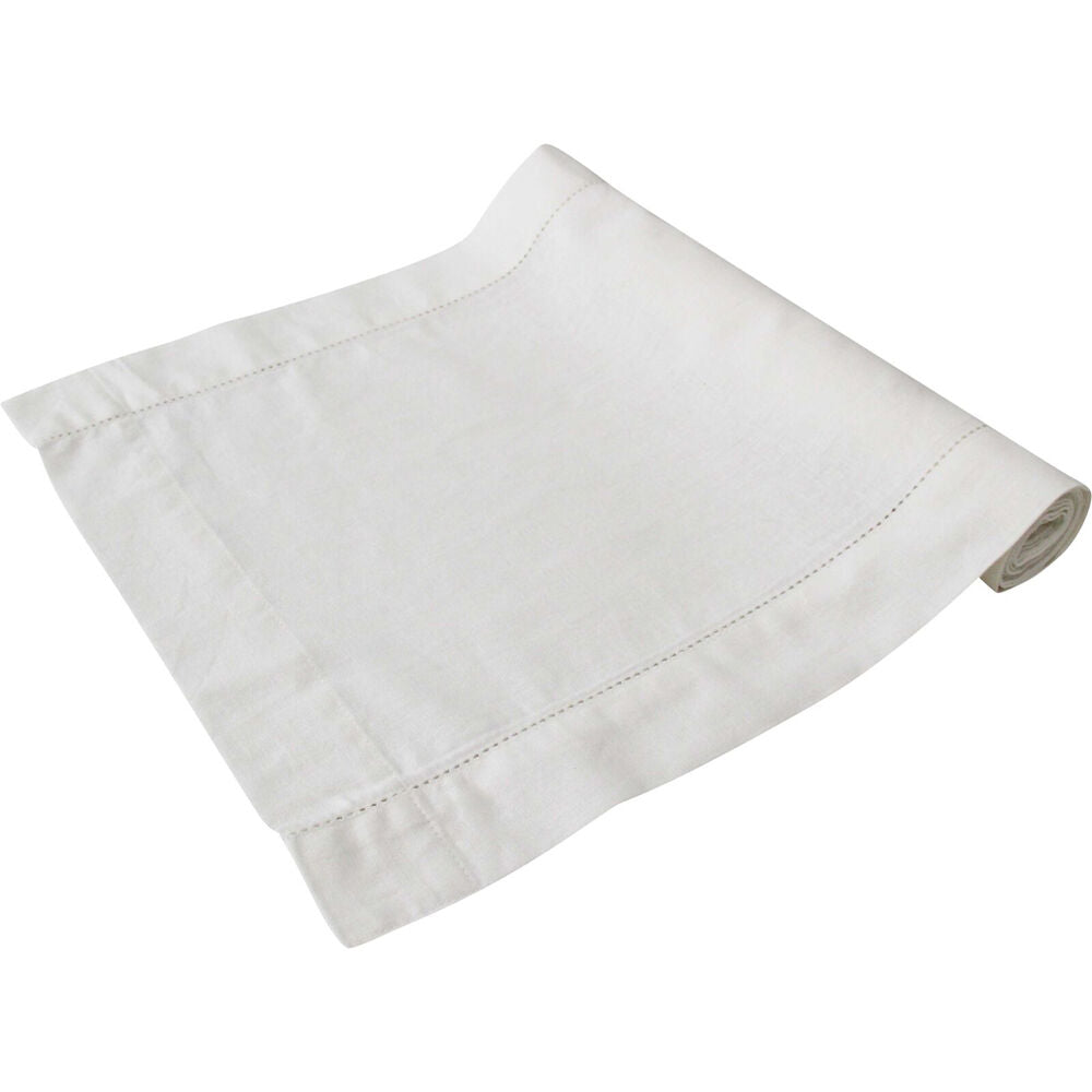 LVD 38 x 180cm Ivory Drawn Thread Cotton/Linen Dining Table Runner