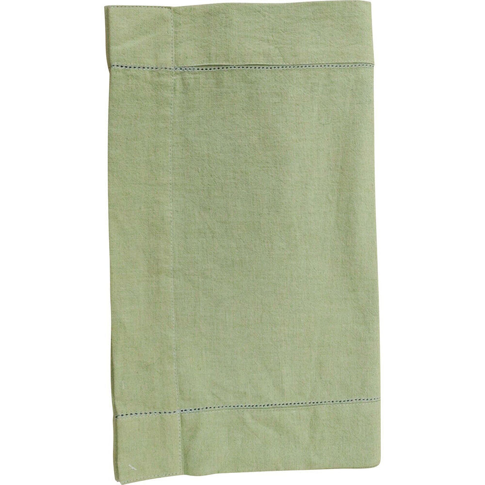 LVD 38 x 180cm Moss Green Drawn Thread Cotton/Linen Dining Table Runner — image 3