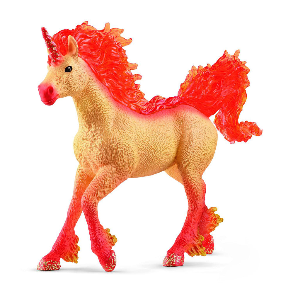 Schleich Kids/Childrens Toy Replica Figurine Elementa Fire Unicorn Stallion 3y+