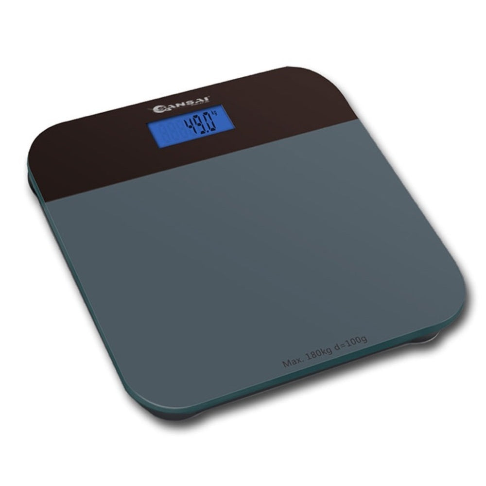 Sansai Digital Personal Bathroom Scale Precision Glass Body Weight Measure BLK