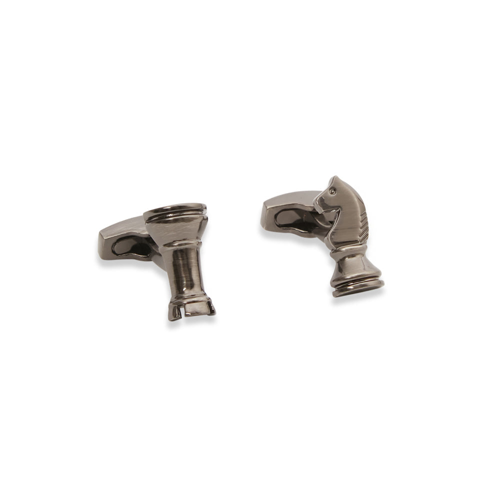 Simon Carter Mens Formal/Casual Suit Metal Chess Pieces Cufflinks Silver — image 2