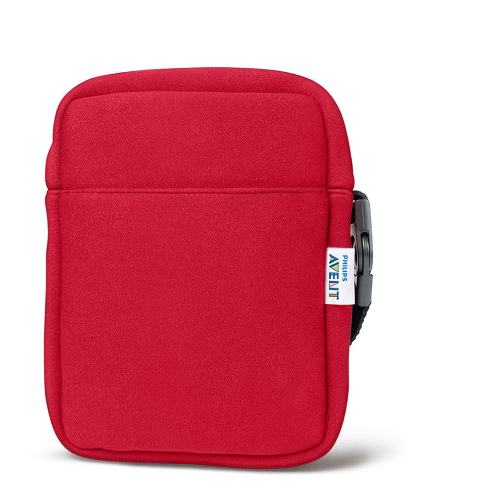 Avent ThermaTote Insulated Bottle Bag Holds 2 Bottles Adjustable Strap — Red