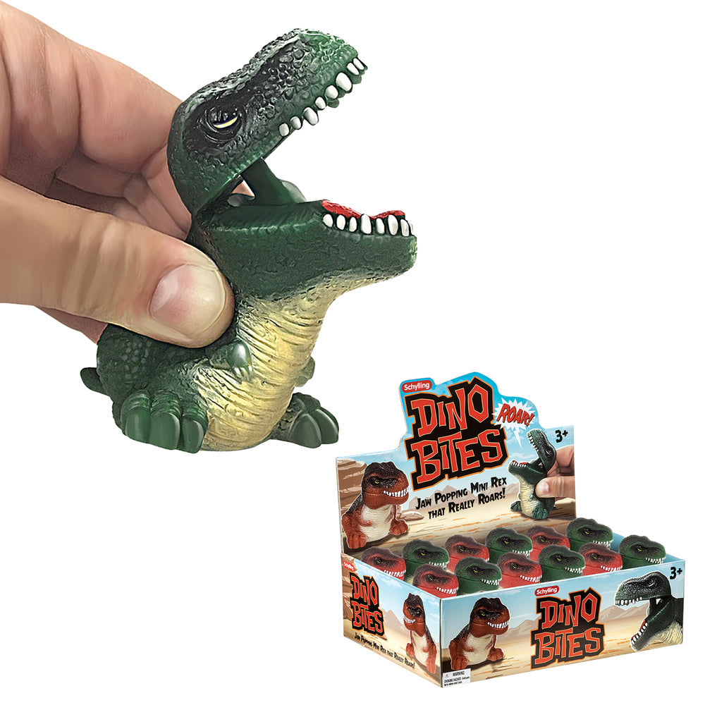 Schylling Dino Bites Squeeze Roaring Kids/Children Fun Play Toy 9cm Asst 3y+ (2 Pack) — image 3