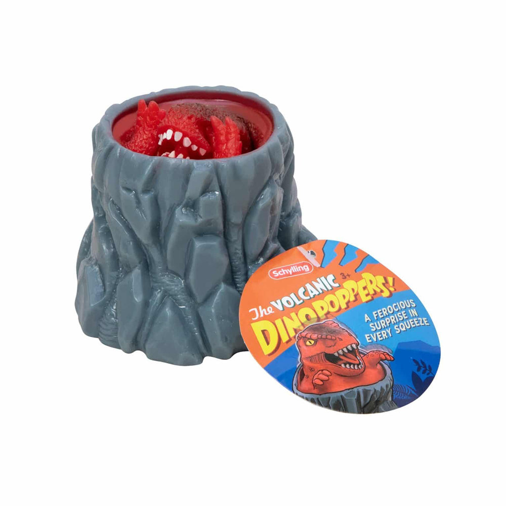 Schylling Volcanic Dino Popper Kids Squeeze Squishy Sensory Toy 6cm Asst 4y+