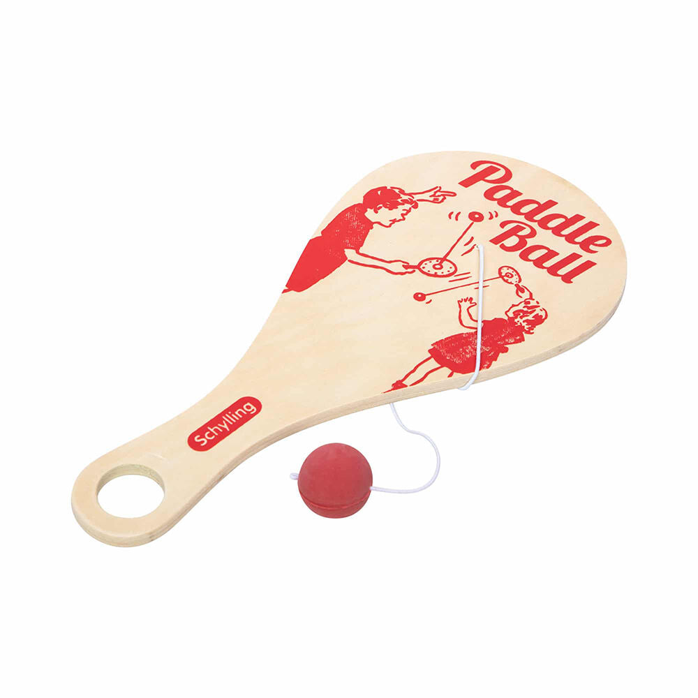 Schylling Paddle Ball Game 28cm Kids/Children Play Classic Wooden Toy 4y+