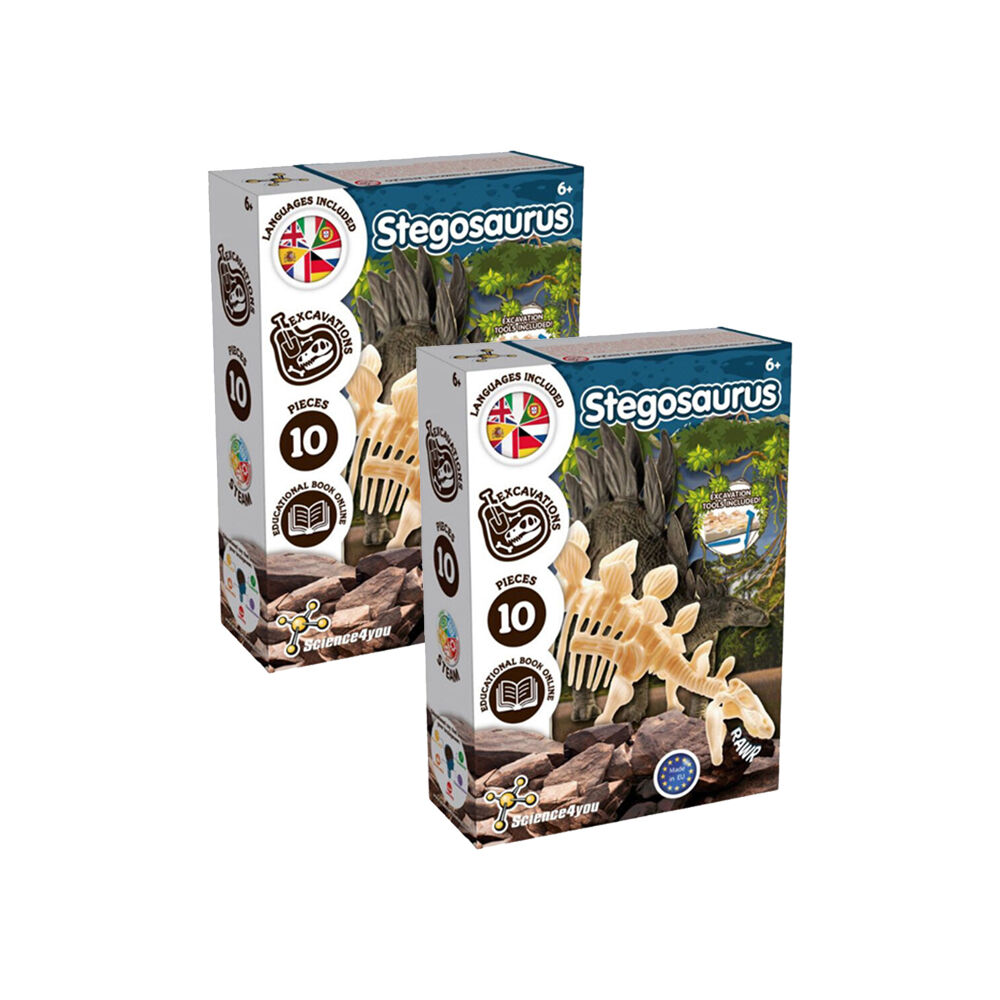 Science 4 You Stegosaurus Fossil Excavation Kids Educational Science Kit 6y+ (2 Pack)