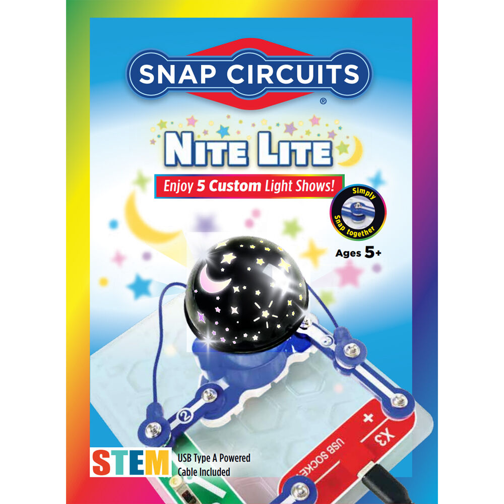 Snap Circuits Nite Lite 5-Custom Light Show STEM Build Kids Play Toy 5y+