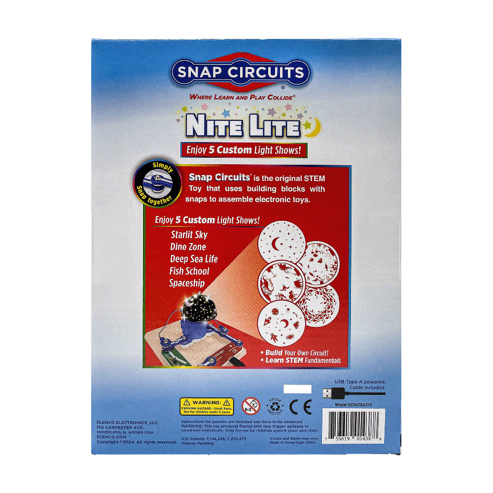 Snap Circuits Nite Lite 5-Custom Light Show STEM Build Kids Play Toy 5y+ — image 2