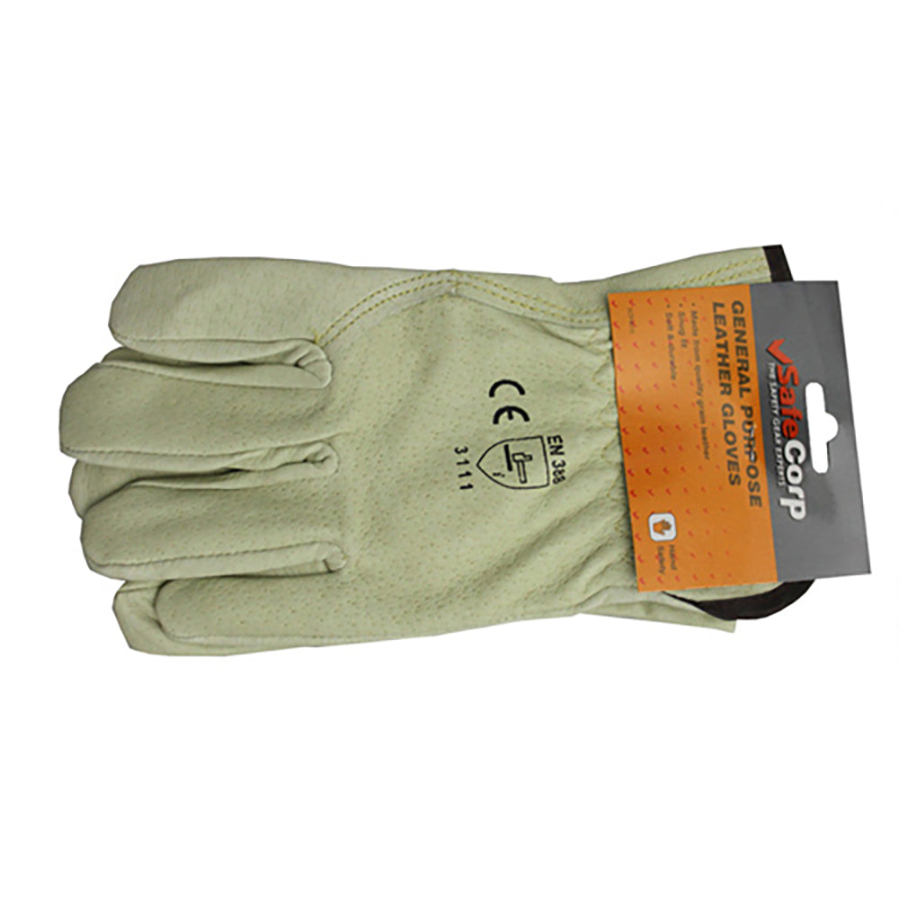 Safecorp PPE Safety Equipment General Purpose Gloves Pair Grain Leather