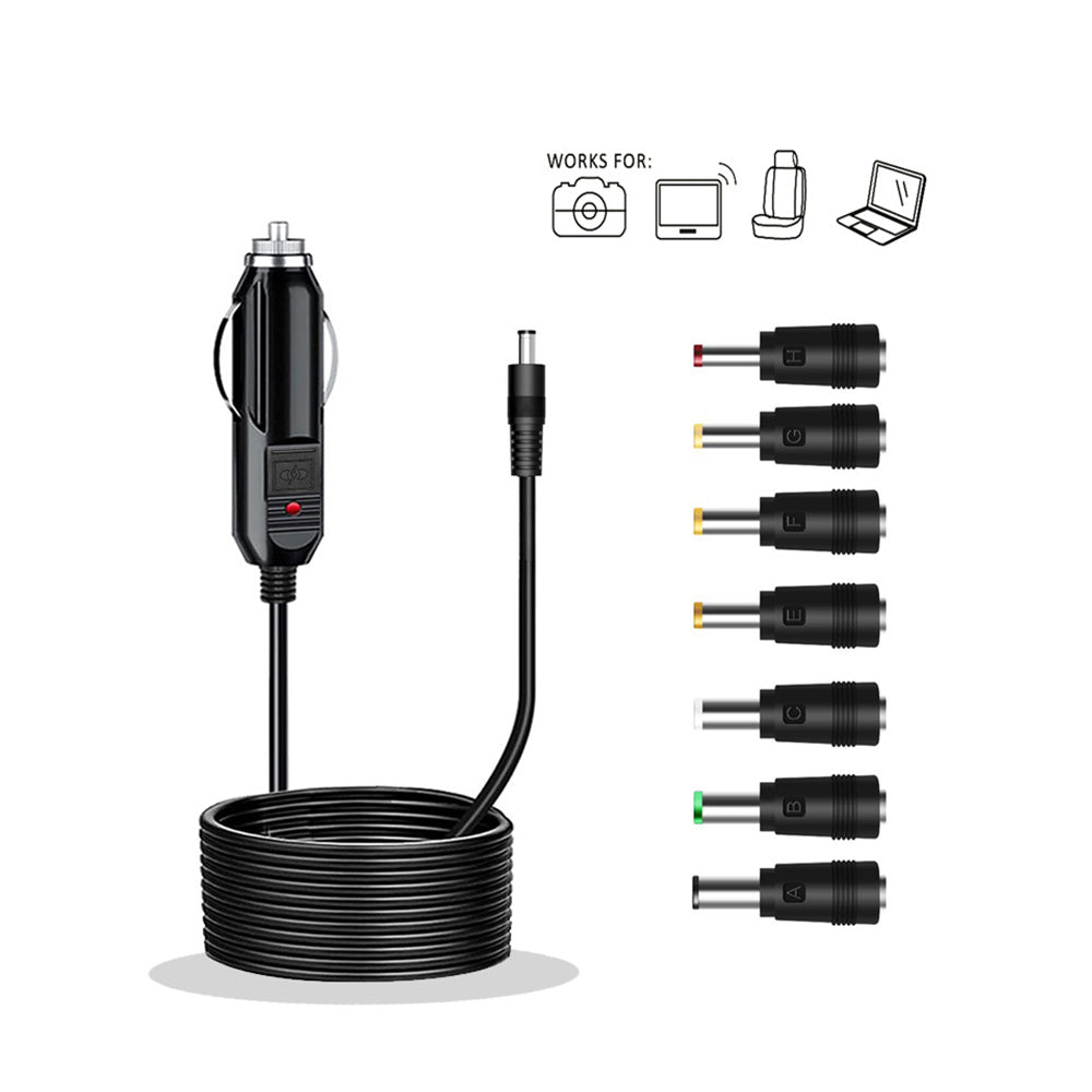 Sansai 12V/24V 8A 1.5m Car Charger To DC Connector 7 Plug Adapter Heads Male — image 2