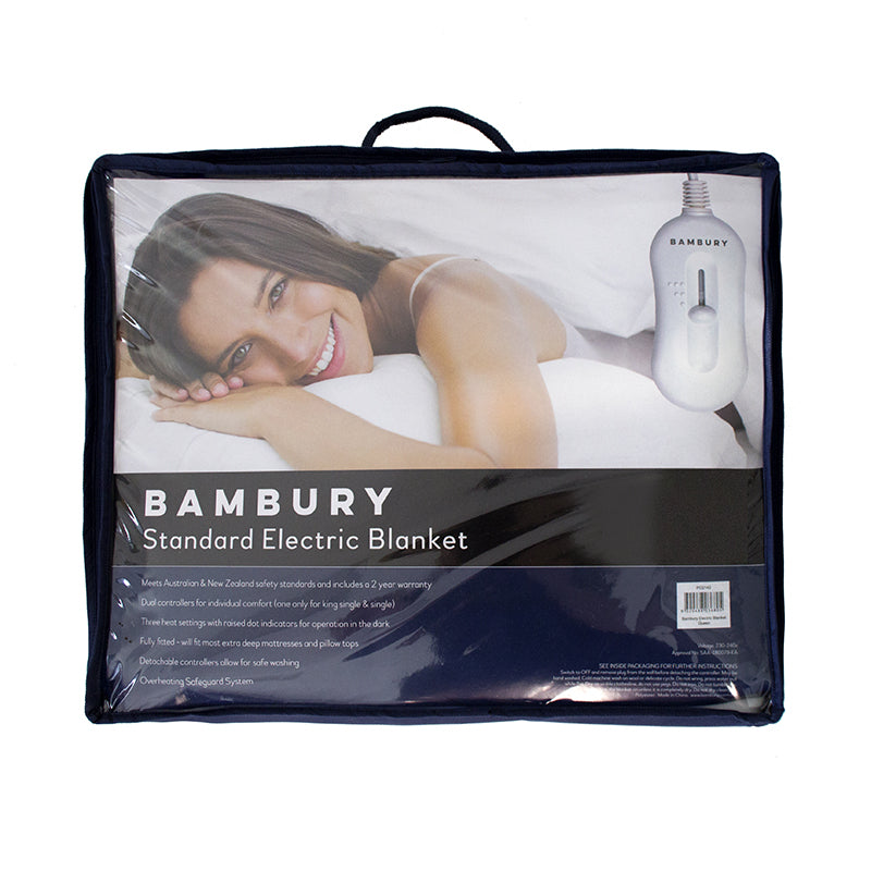 Bambury Bed Bambury Electric Blanket Soft Touch Home Decor Bedding — King Single