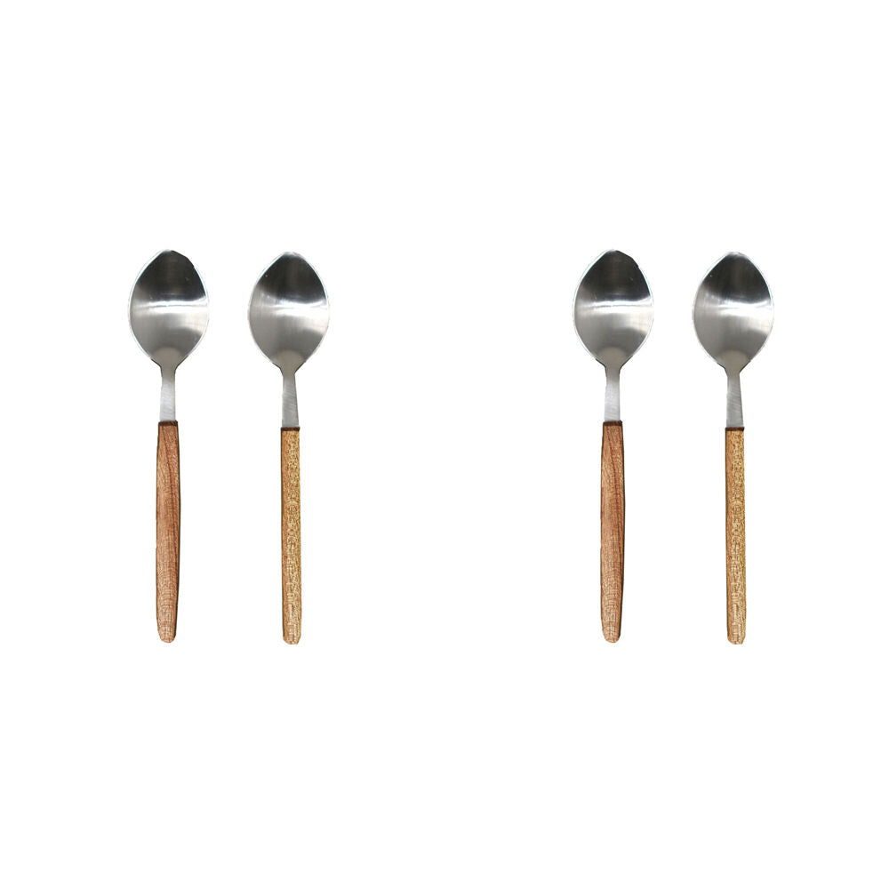 NF Living 2pc NF Living Serving Spoons Set with Handles 13x2.5cm Brown (2 Pack)