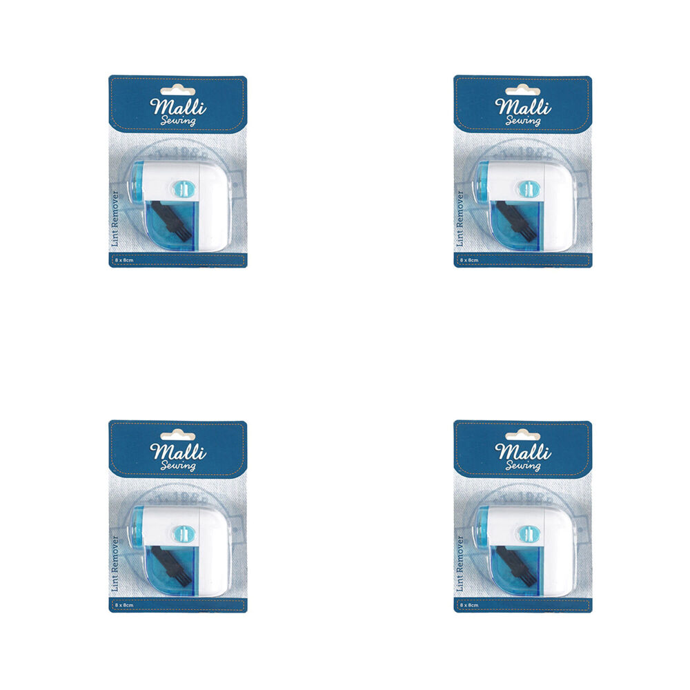 Malli Sewing Portable Plastic Lint Remover Fabric Shaver 128x4cm - Blue (4 Pack)