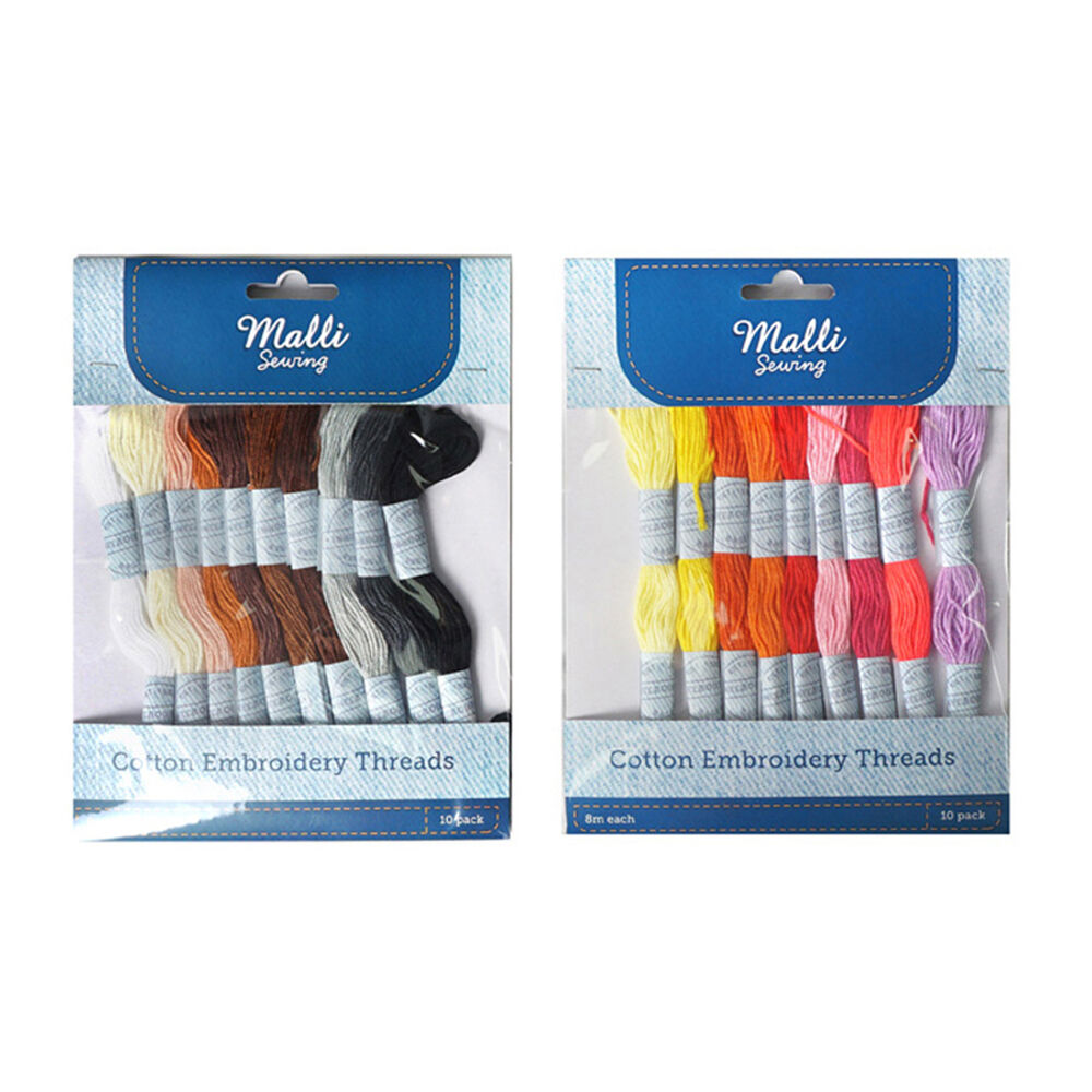 Malli Sewing Cotton Soft Floss Coloured DIY Embroidery/Sewing Thread/String — image 2