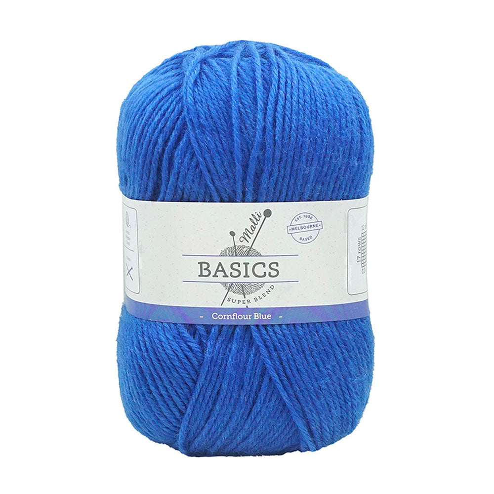 Malli Cornflour Blue Super Blend Basic 100g Knitting Yarn Acrylic/Poly