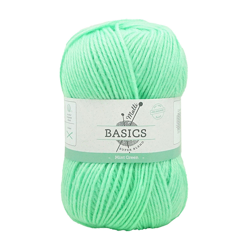 Malli Mint Green Super Blend Basic 100g Knitting/Crochet Yarn Acrylic/Poly