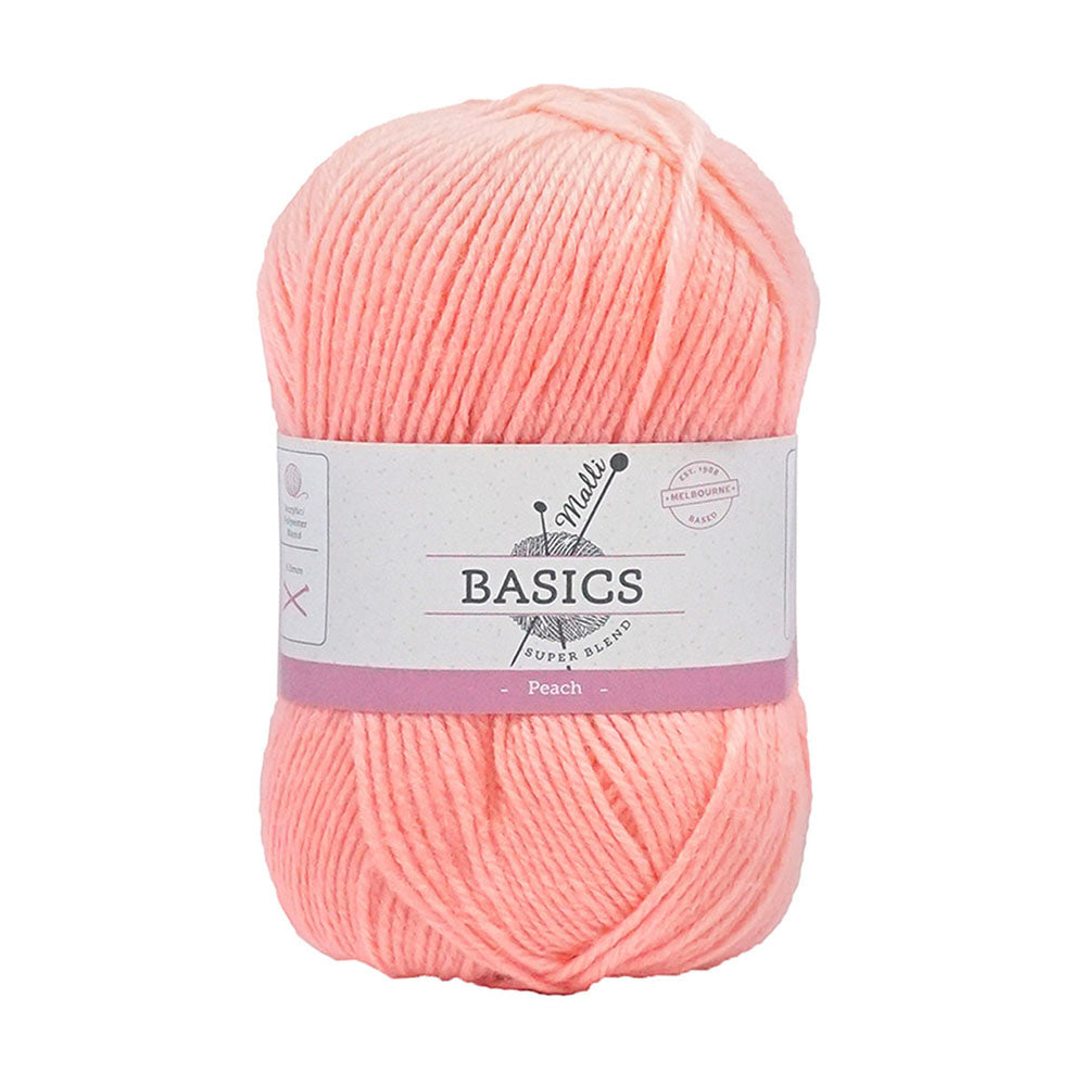 Malli Peach Super Blend Basic 100g Knitting/Crochet Craft Yarn Acrylic/Poly