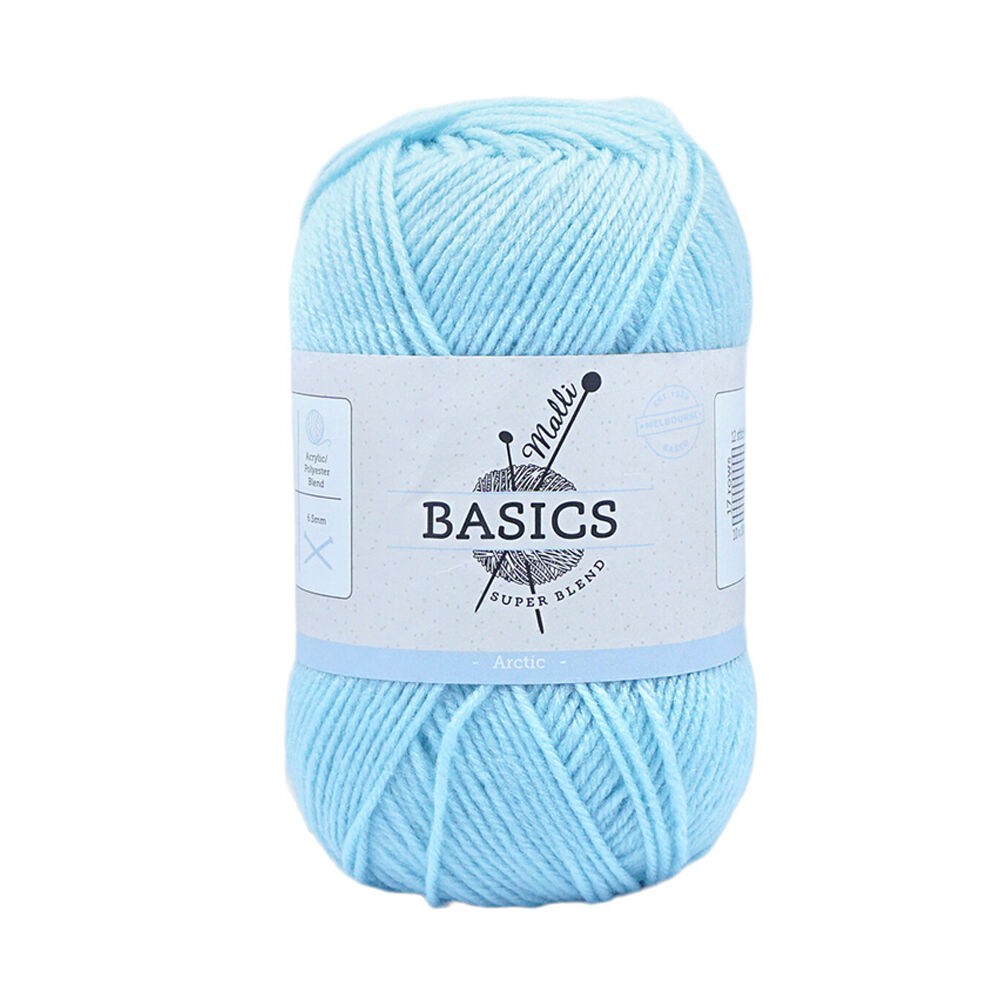 Malli 16x9cm Arctic Super Blend Basic Crochet Knitting Yarn 8ply 100g