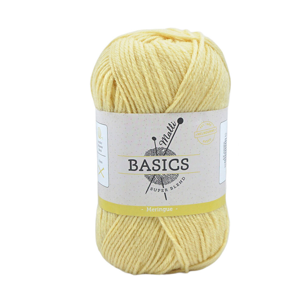 Malli 16x9cm Meringue Super Blend Basic Crochet Knitting Yarn 8ply 100g