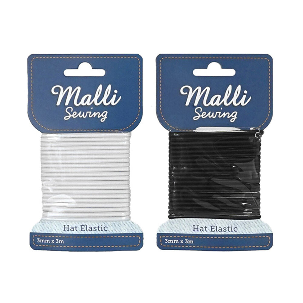 Malli Sewing 3mm x 3M Assorted Round Hat Polyester/Latex Elastic Cord/String — image 2