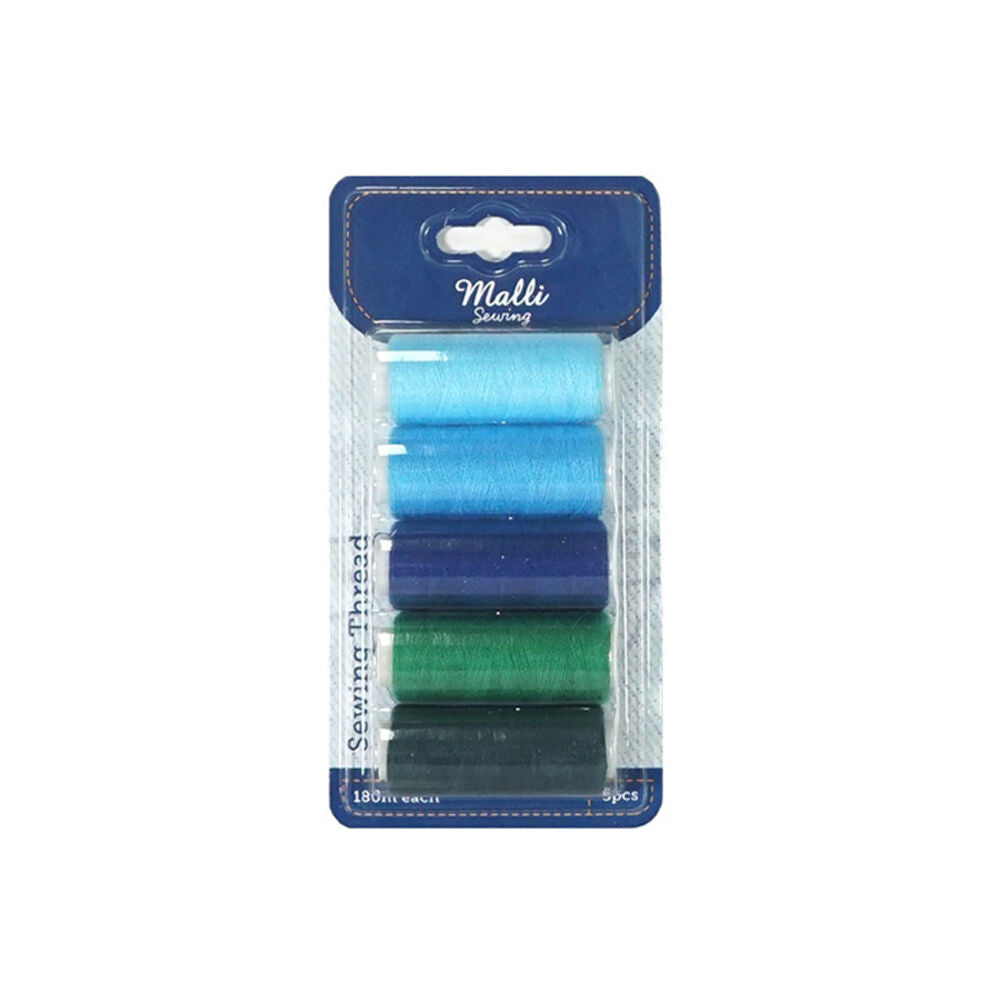 Malli Cool Shades 180M Plastic Spool Sewing DIY Garment Thread (5 Pieces) — image 2