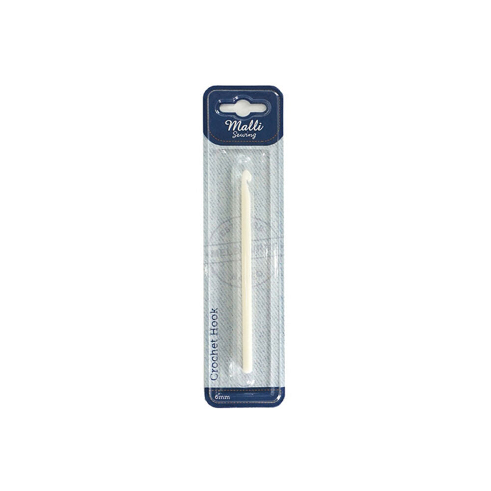Malli Plastic Crochet Hook/Needle Yarn Crafting/Knitting Tool 6mm White — image 2