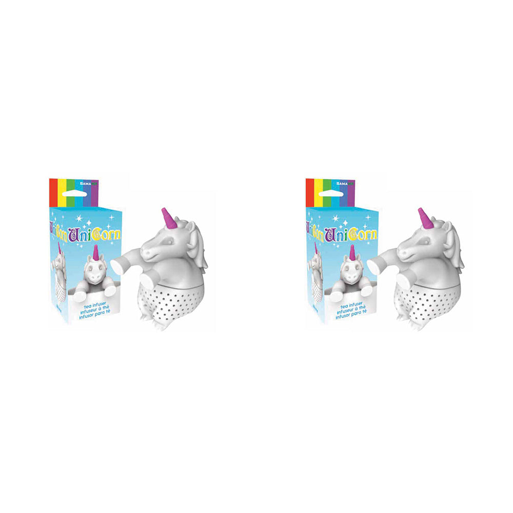 Gamago 11cm Unicorn Tea Infuser Strainer Drink Maker Grey (2 Pack)