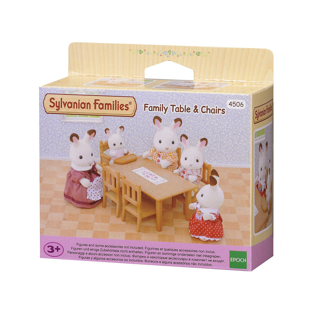 Sylvanian Families Family Table & Chairs Furniture Play Toy Set Kids 3+ (6 Pieces)
