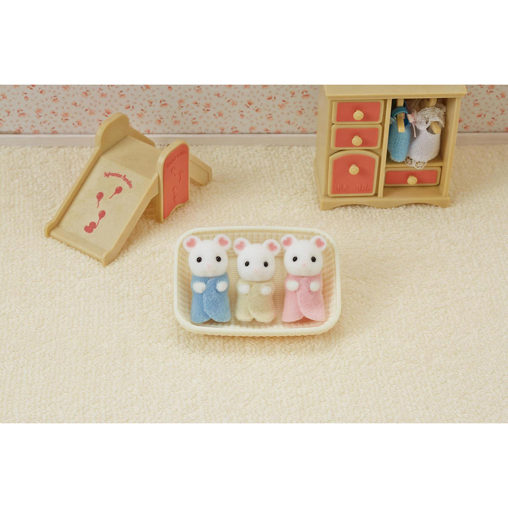 Sylvanian Families Marshmallow Mouse Triplets Kids Miniature Figure Toy 3y+ (4 Pieces) — image 2