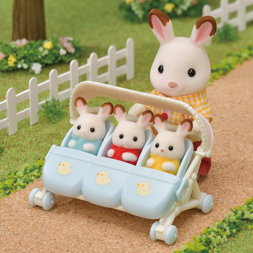 Sylvanian Families Triplets Stroller Dollhouse Accessory Kids Play Toy 3+ (4 Pieces) — image 4