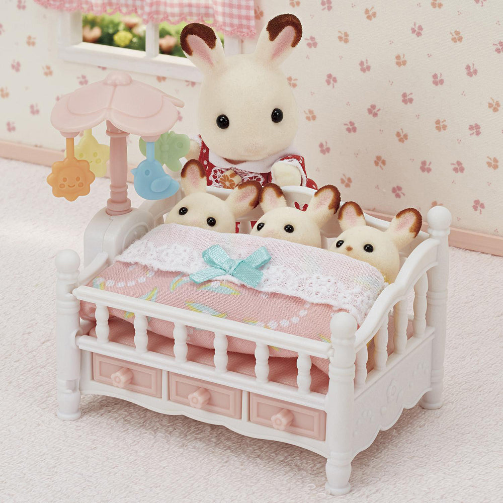 Sylvanian Families Crib w/ Mobile Kids Dollhouse/Miniature Furniture Toy 3+ (11 Pieces) — image 2