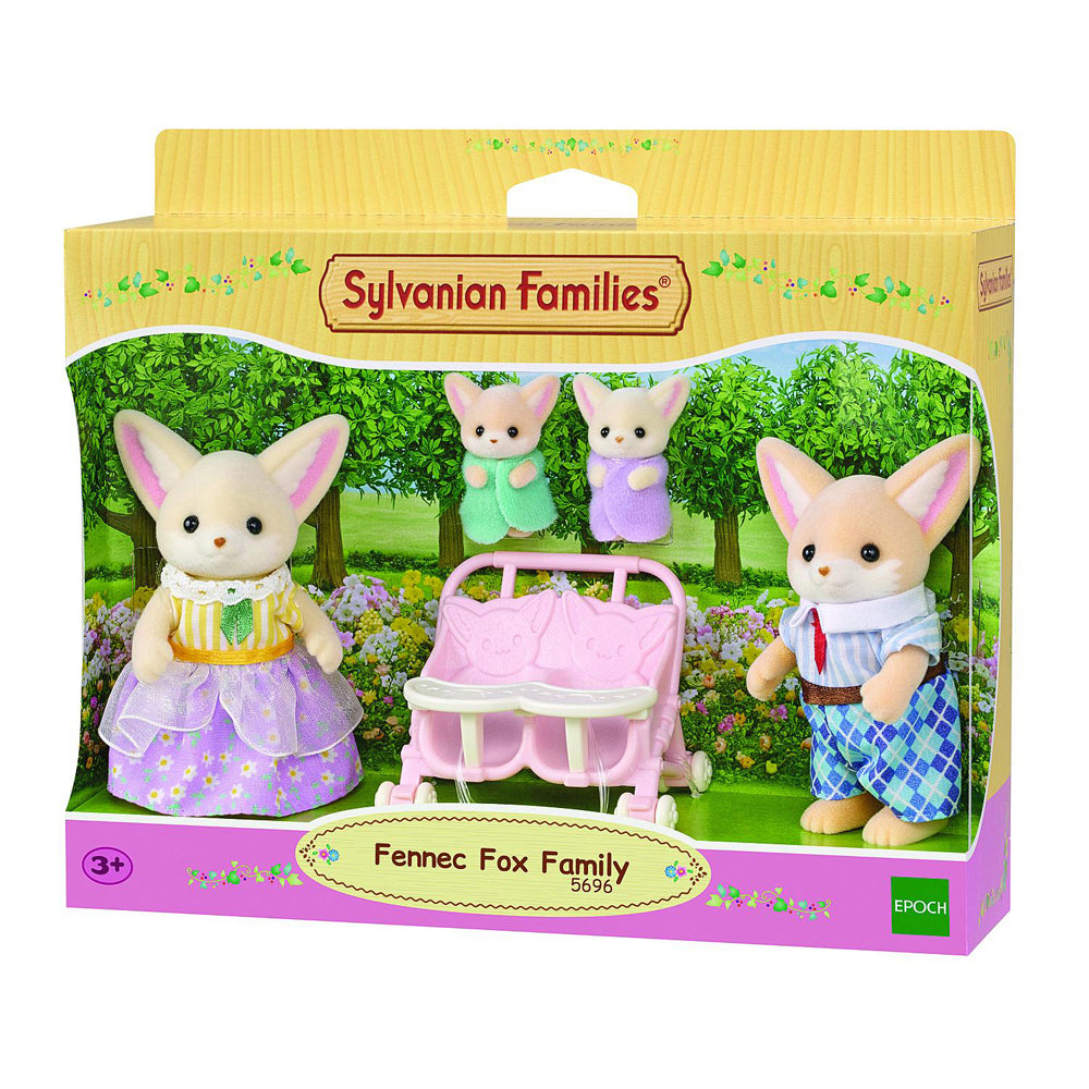 Sylvanian Families Fennec Fox Family Kids Collectible Animal Figure Toy 3y+ (5 Pieces)