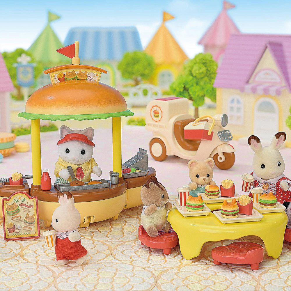 Sylvanian Families Hamburger Stand Pretend Shop Miniature Figure Toy Set 3y+ — image 2