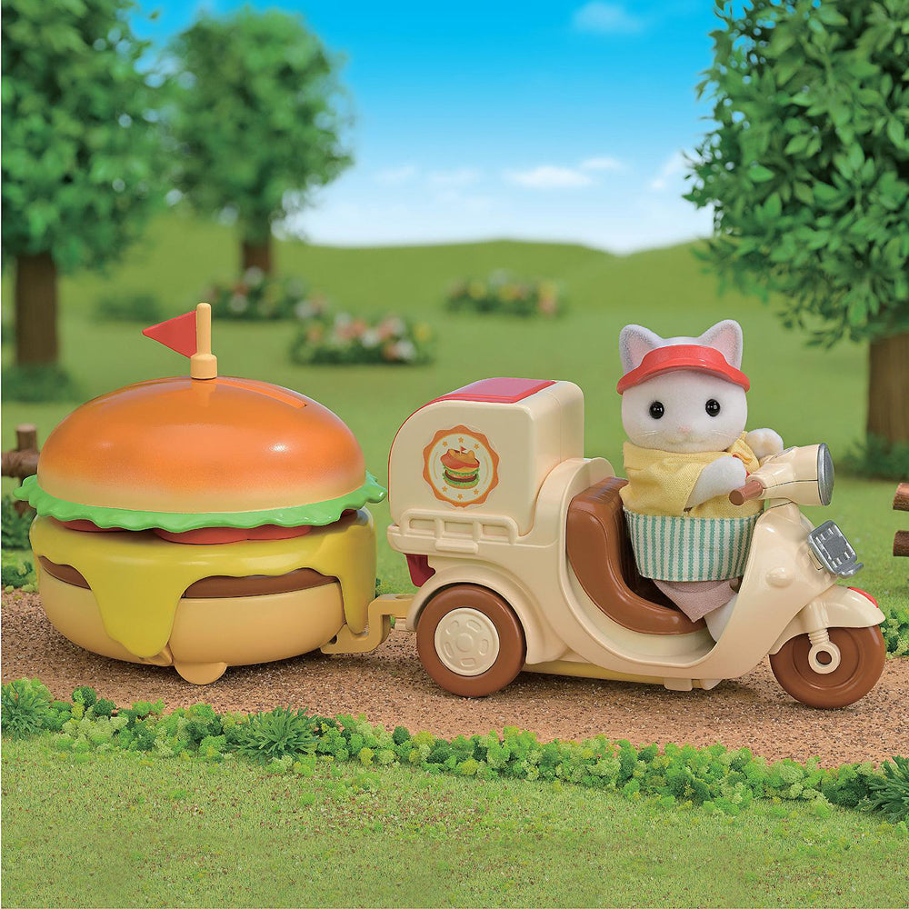 Sylvanian Families Hamburger Stand Pretend Shop Miniature Figure Toy Set 3y+ — image 3