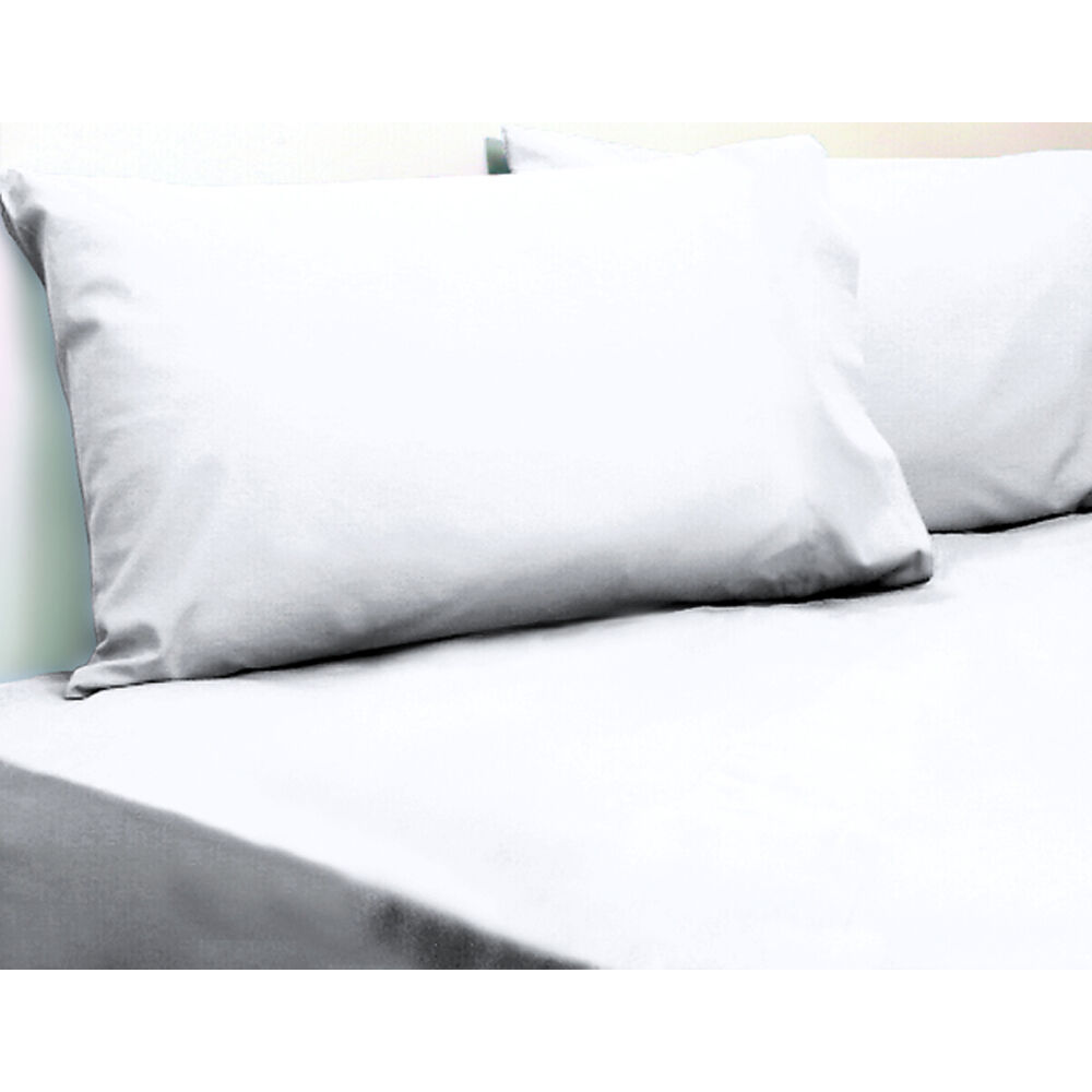 Jason Commercial Super King Crisp Fitted Bed Sheet 203x203cm Bedding White