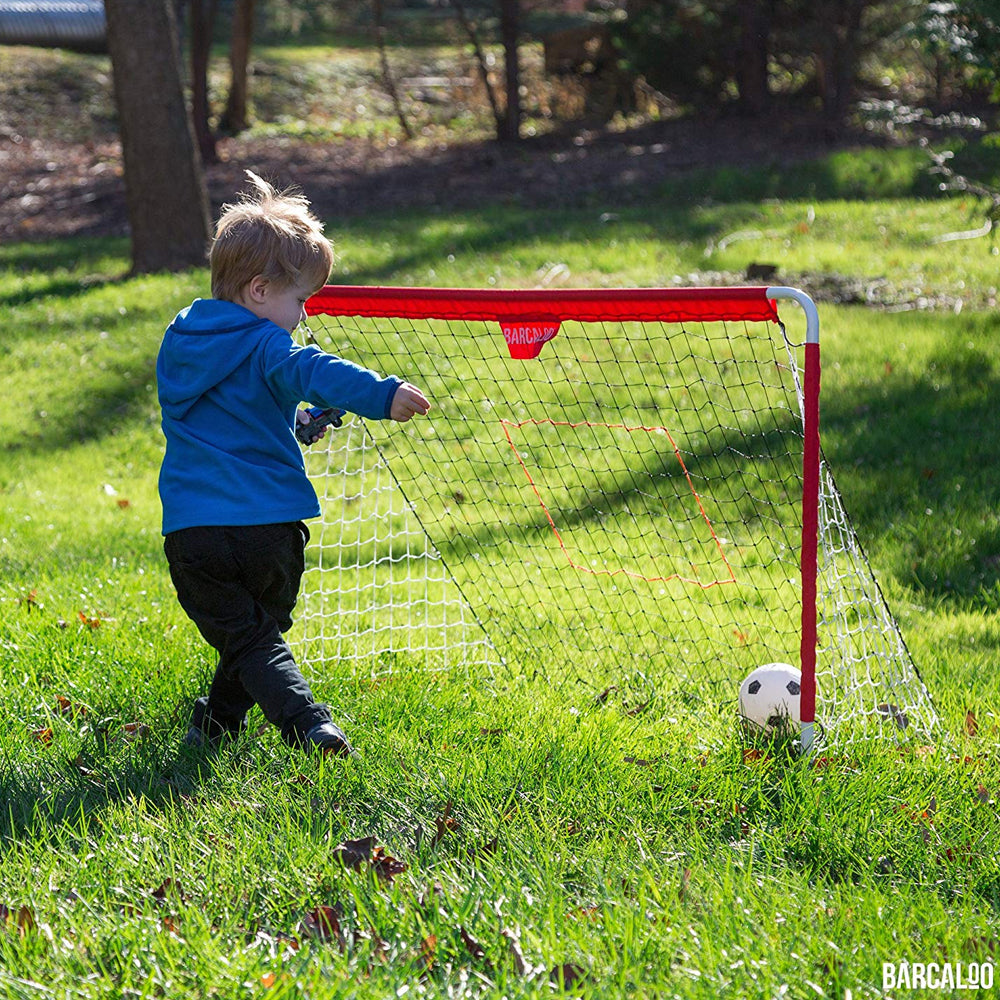 Barcaloo Hybrid Portable Kids Toy Soccer Goal Set w/Hockey Sticks/Balls 3y+ — image 5