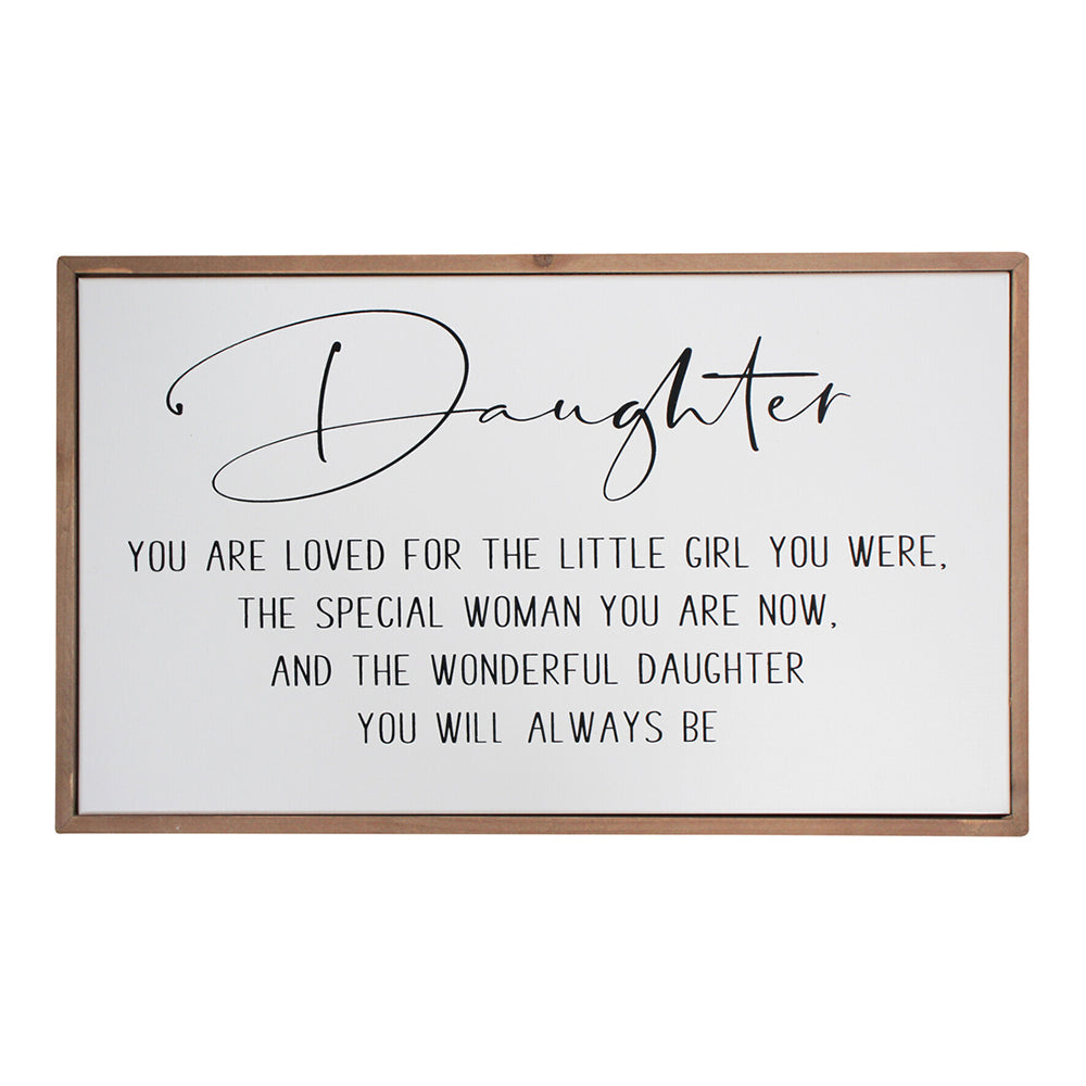 LVD Wood/MDF 40cm Daughter Sign Home Wall/Tabletop Decorative Rectangular Plaque