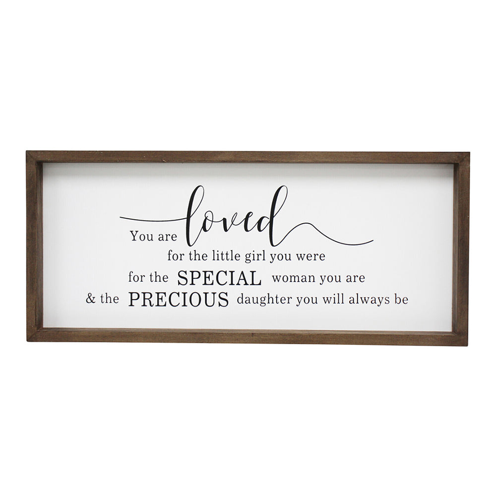 LVD MDF 48cm Daughter Sign Home Wall/Tabletop Decorative Rectangular Message Plaque