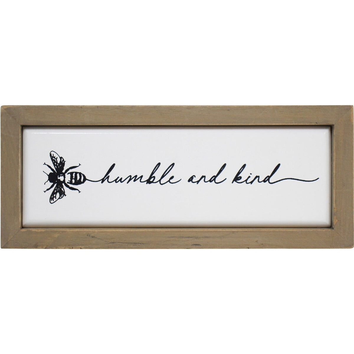 LVD 17cm MDF Bee Humble Sign Wall/Door Hanging Home Decor Plaque Shelf Display