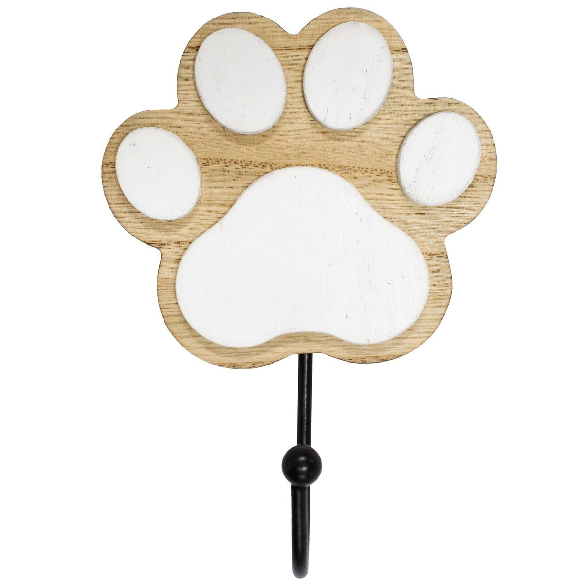 LVD 20cm MDF/Iron Paw Hook Lead Wall Mounted Home Organiser Leash/Key Hanger (3 Pack) — image 2