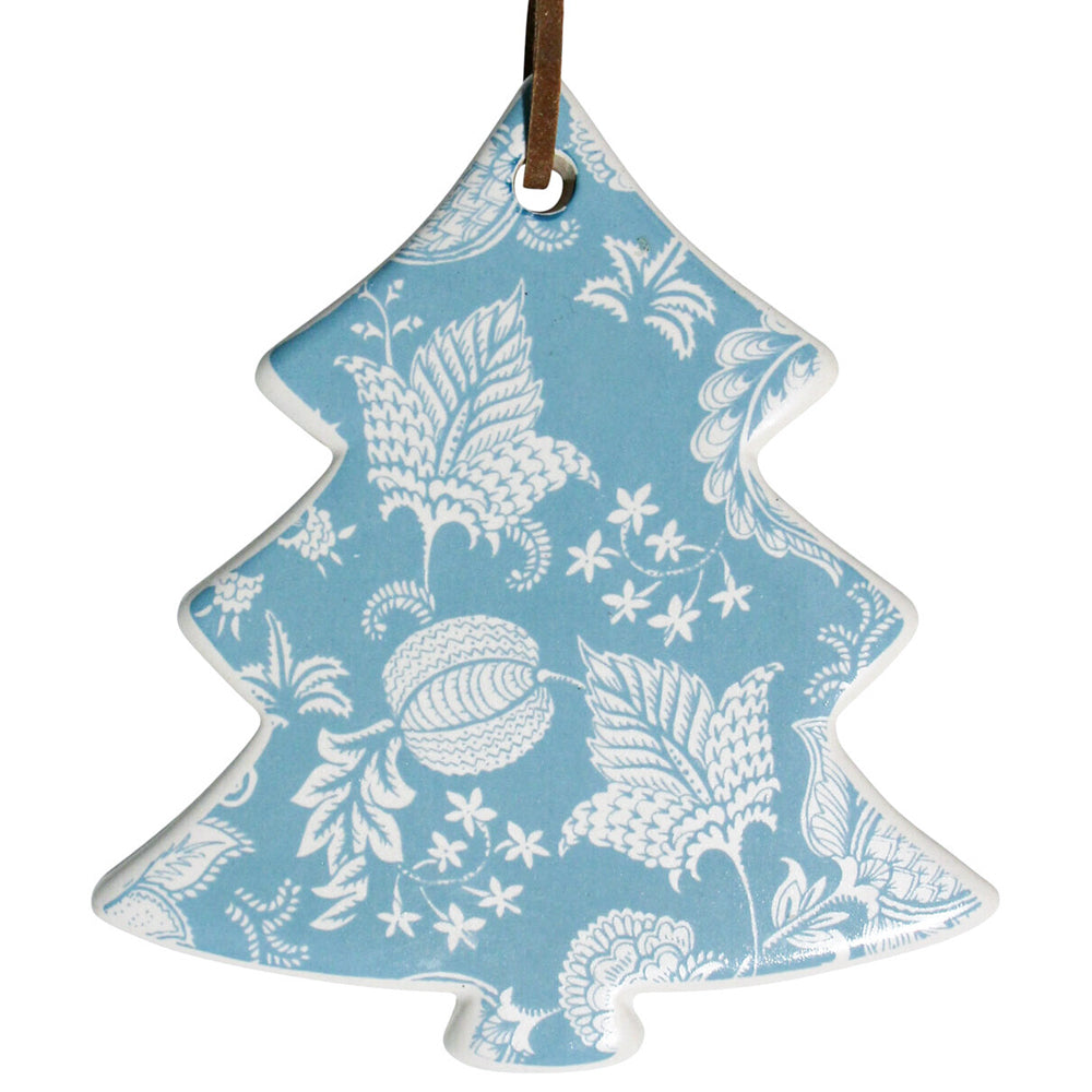 LVD Ceramic Tree Aqua Fantasy Home Christmas Hanging Ornament Decor 8x9cm — image 2